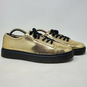 Dr Martens Doc Spin Casual Lace Up Sneakers Gold Size 10
